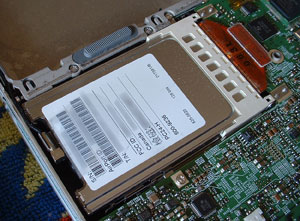 picture of my Powerbook's cover off showing the AirPort Card