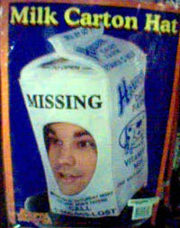 milk carton halloween hat costume
