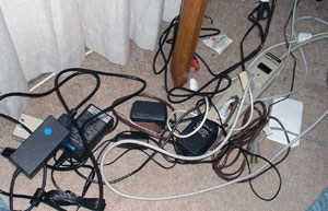 a picture of a rat's nest of cables...