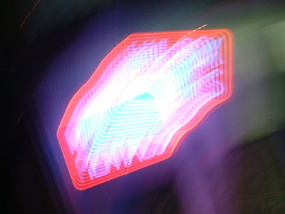 moving image of a neon sign