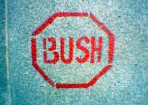 an anti-bush stencil