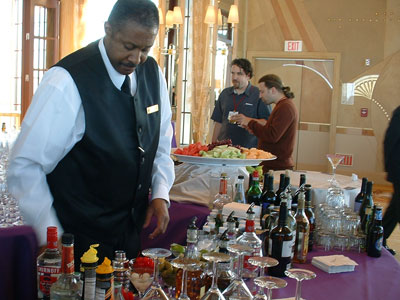 a view of the bar at the yahootini event at where 2.0